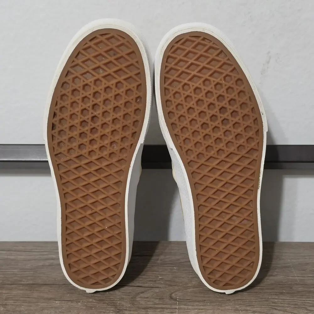 Vans Asher Platform Women's Slip-On Shoes Skeaners Size 7 Metallic Gold